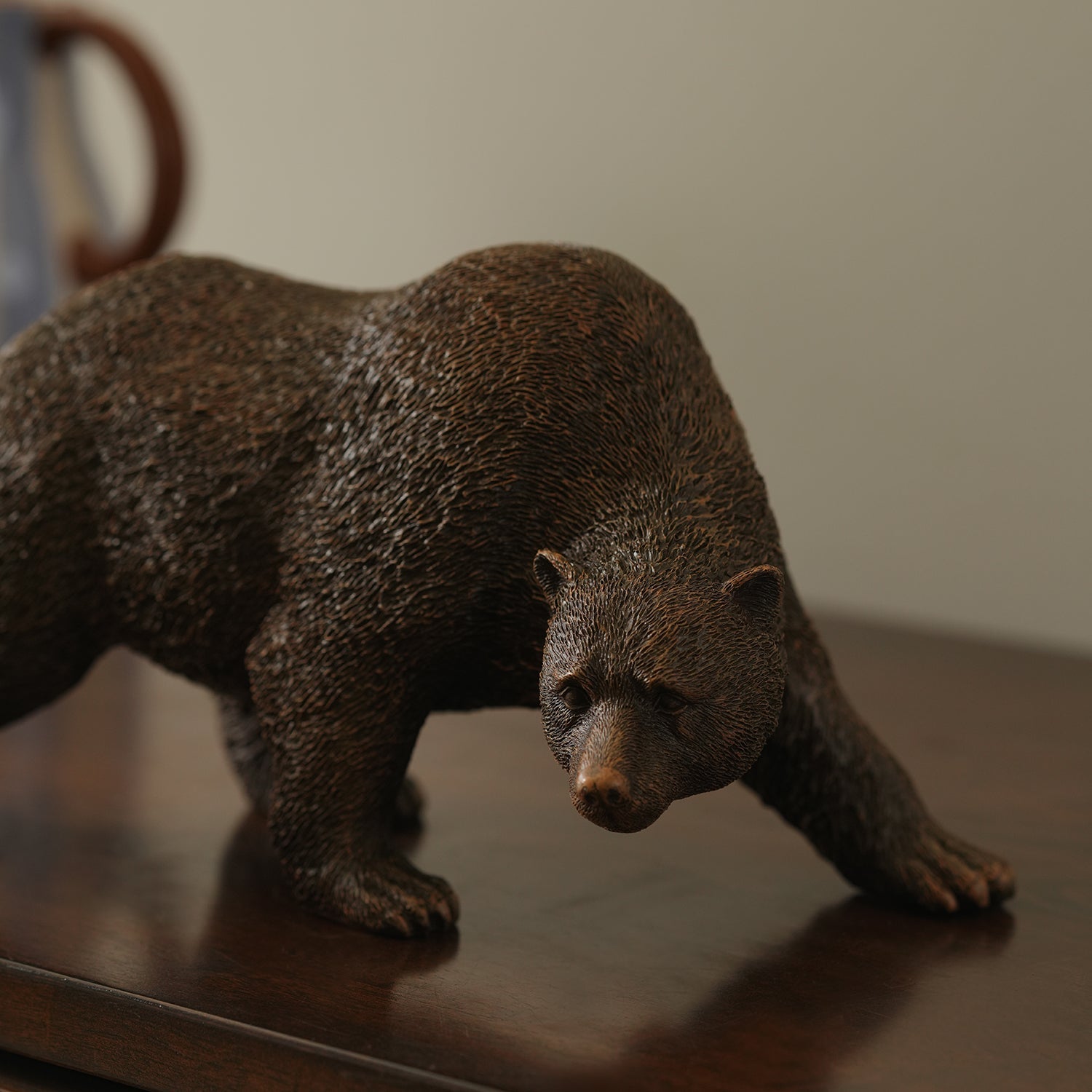Brown Polyresin Walking Bear