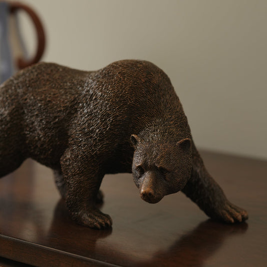 Brown Polyresin Walking Bear