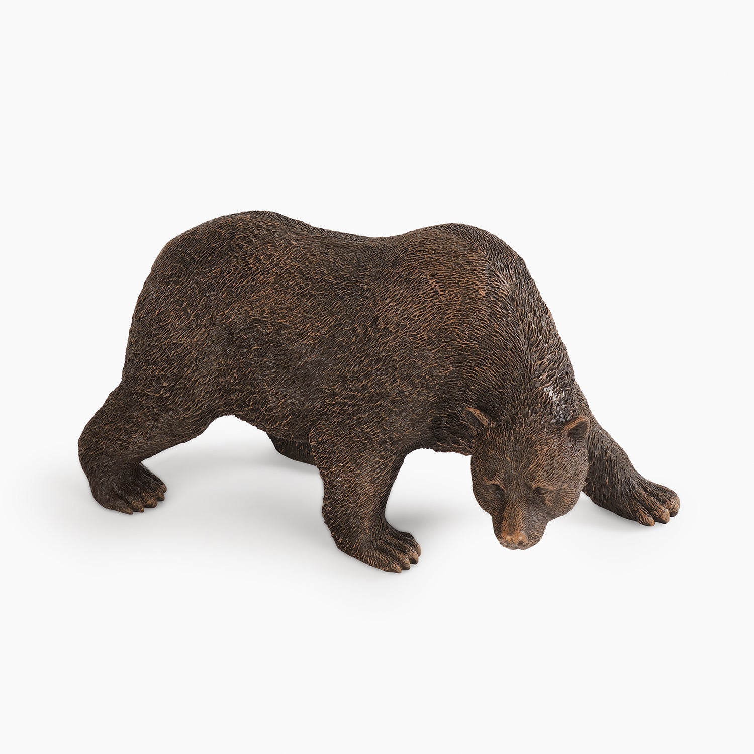 Brown Polyresin Walking Bear