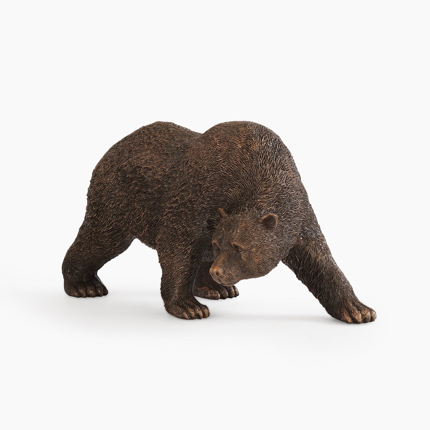 Brown Polyresin Walking Bear