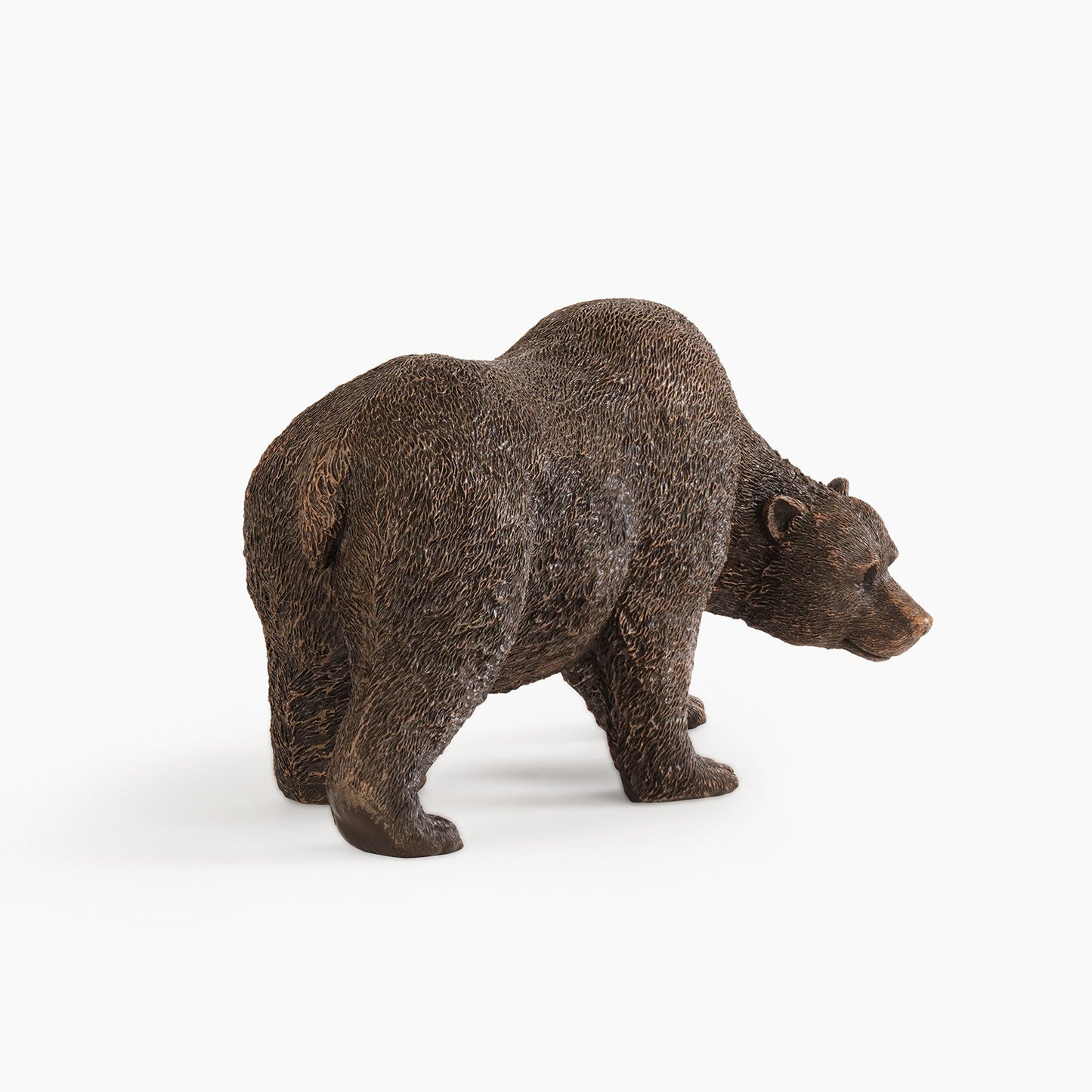 Brown Polyresin Walking Bear