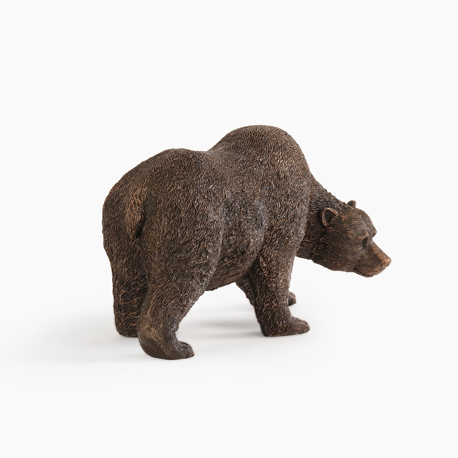 Brown Polyresin Walking Bear