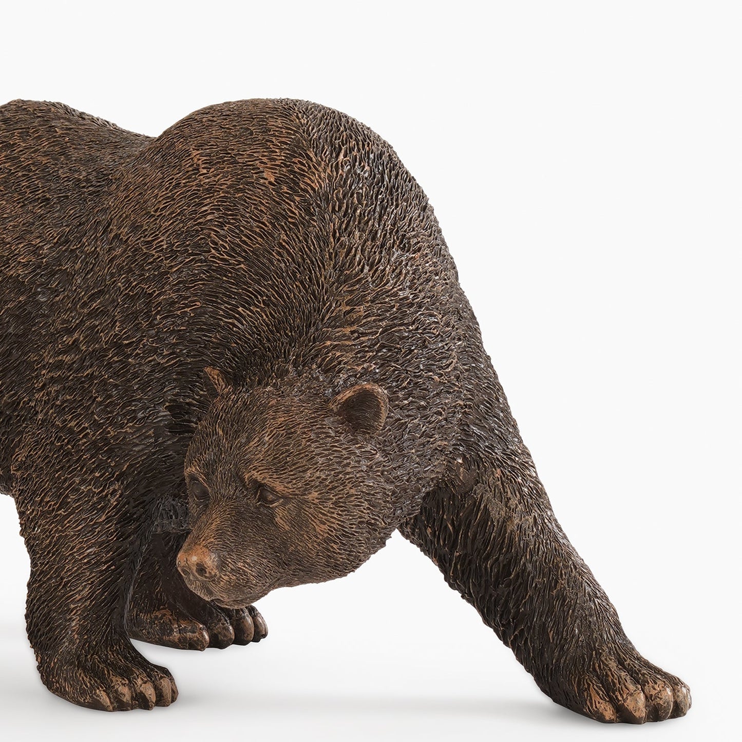 Brown Polyresin Walking Bear