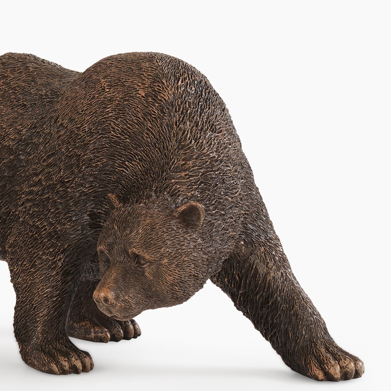 Brown Polyresin Walking Bear