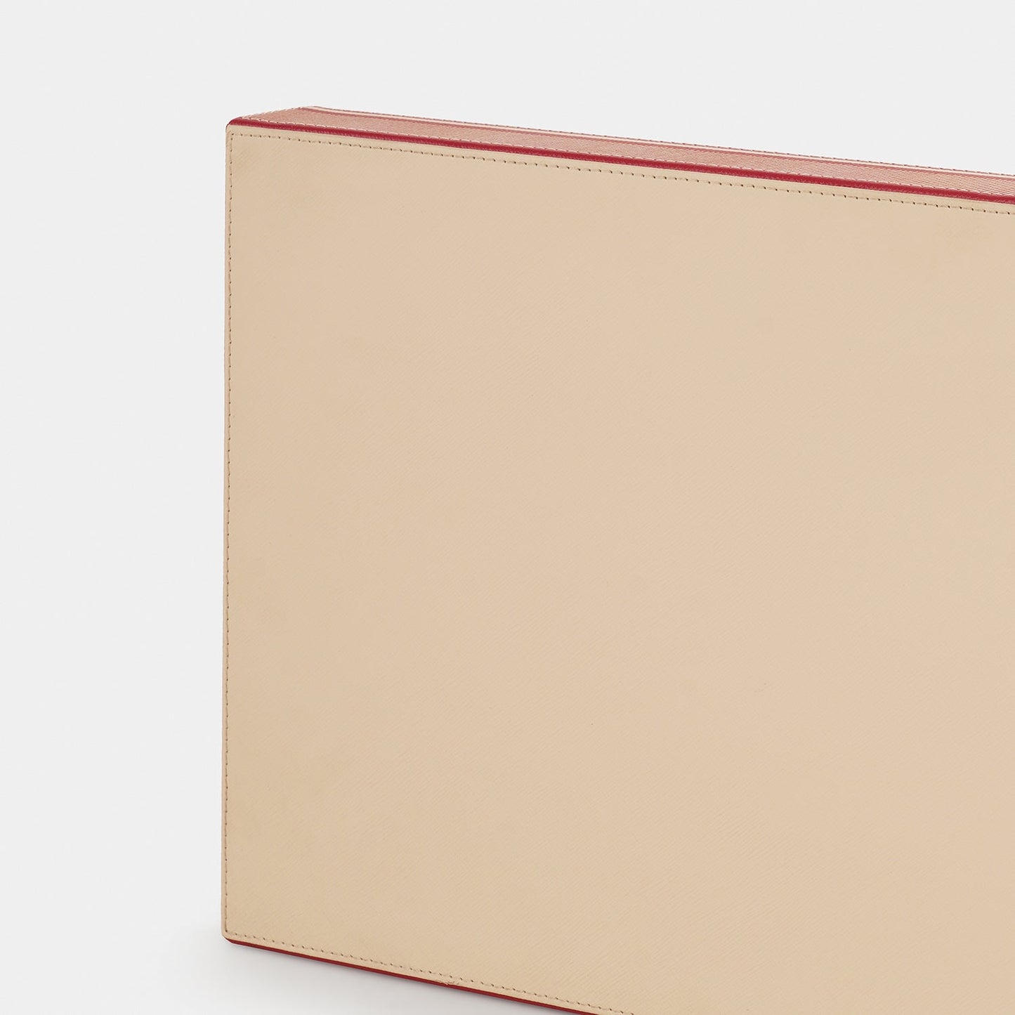 Pink Big Heart Print Faux Leather Rectangular Tray