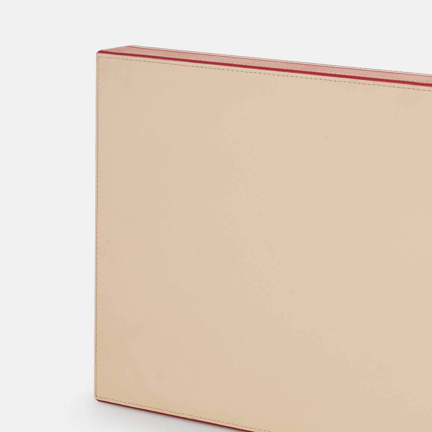 Pink Big Heart Print Faux Leather Rectangular Tray