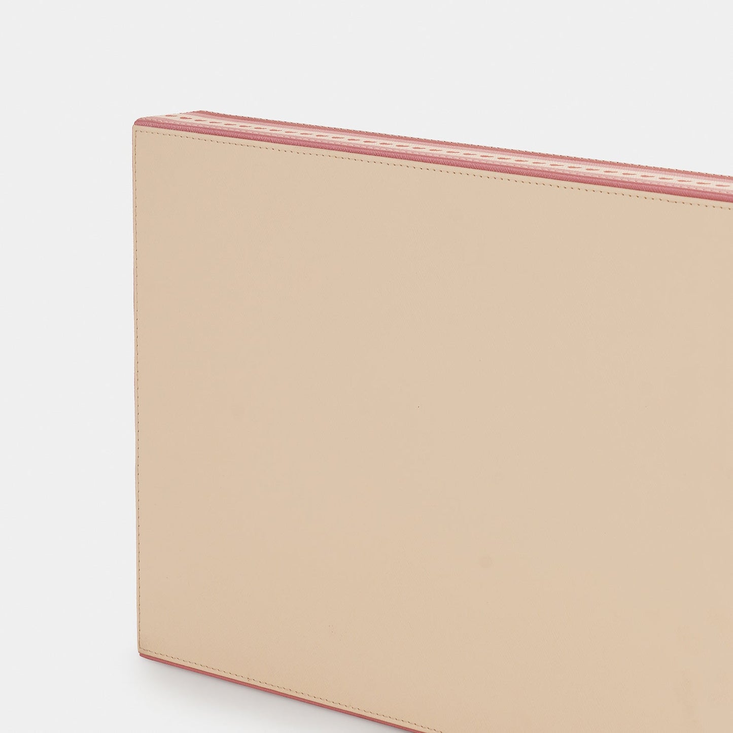 Pink Small Heart Print Faux Leather Rectangular Tray