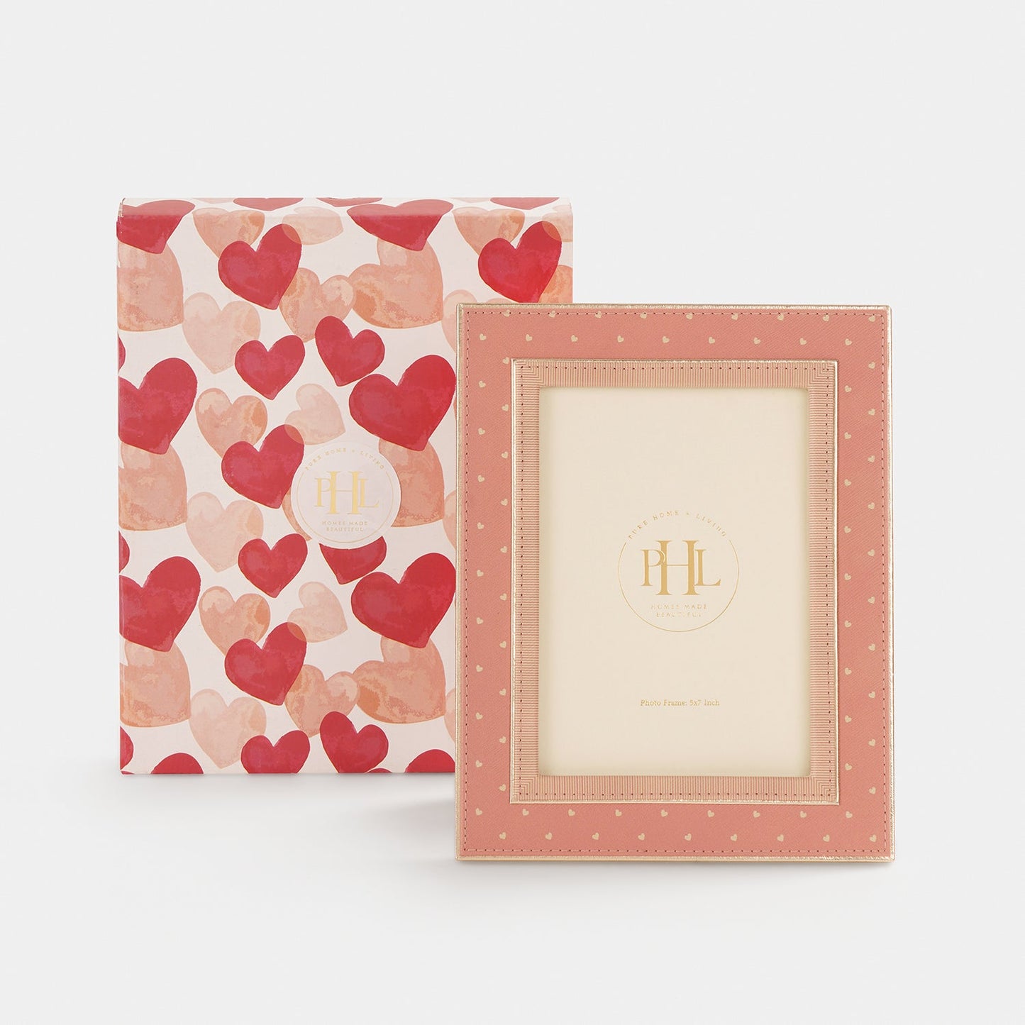 Pink Printed Faux Leather Photo Frame - Large