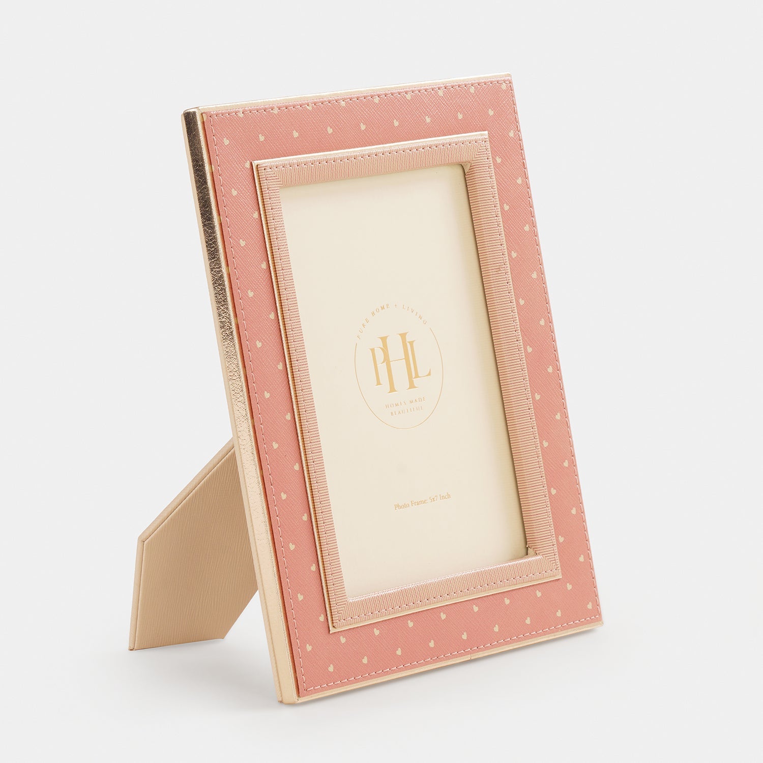 Pink Printed Faux Leather Photo Frame - Large