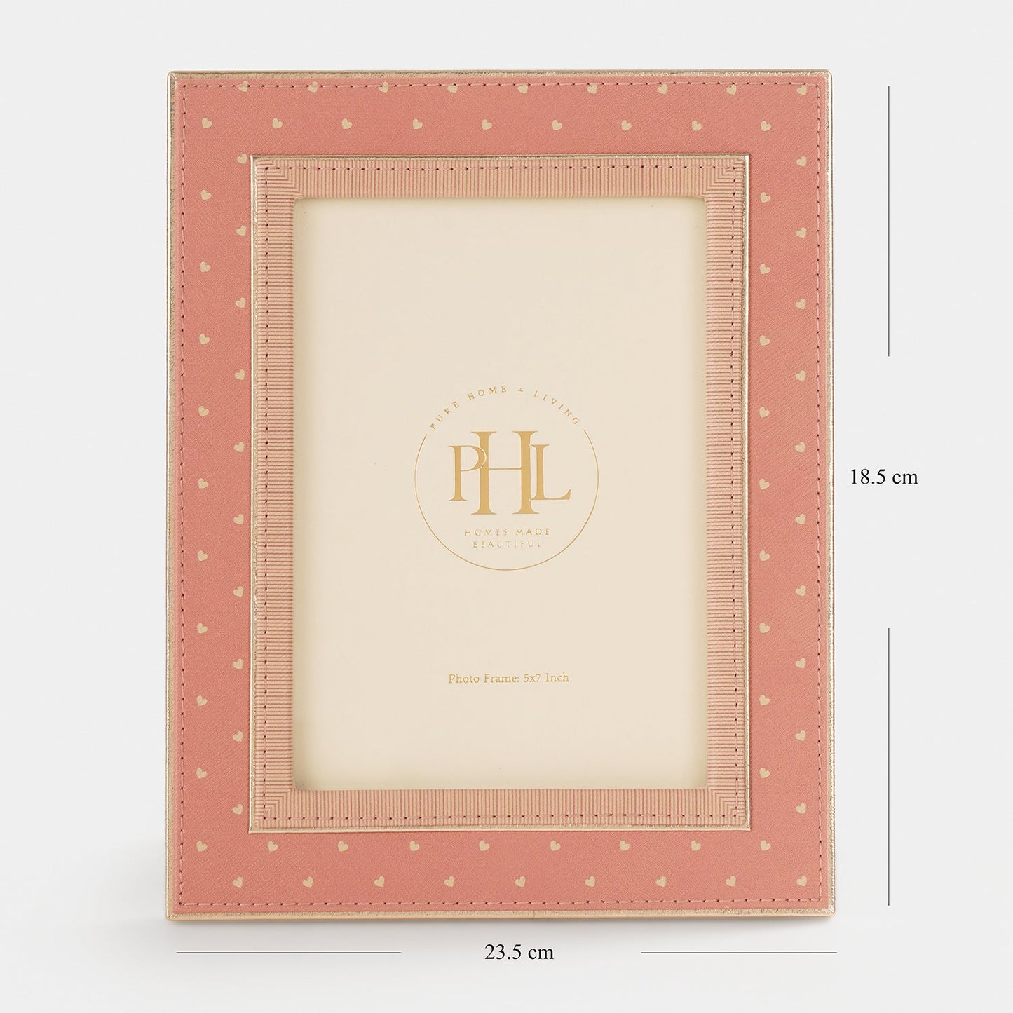 Pink Printed Faux Leather Photo Frame - Large