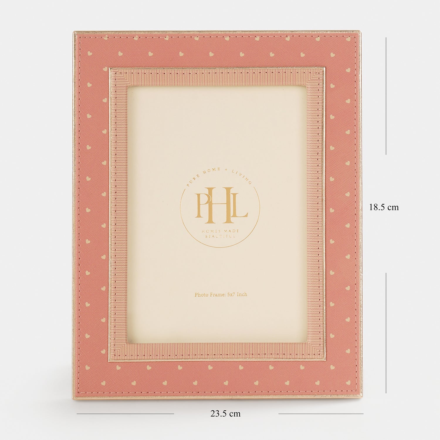 Pink Printed Faux Leather Photo Frame - Large