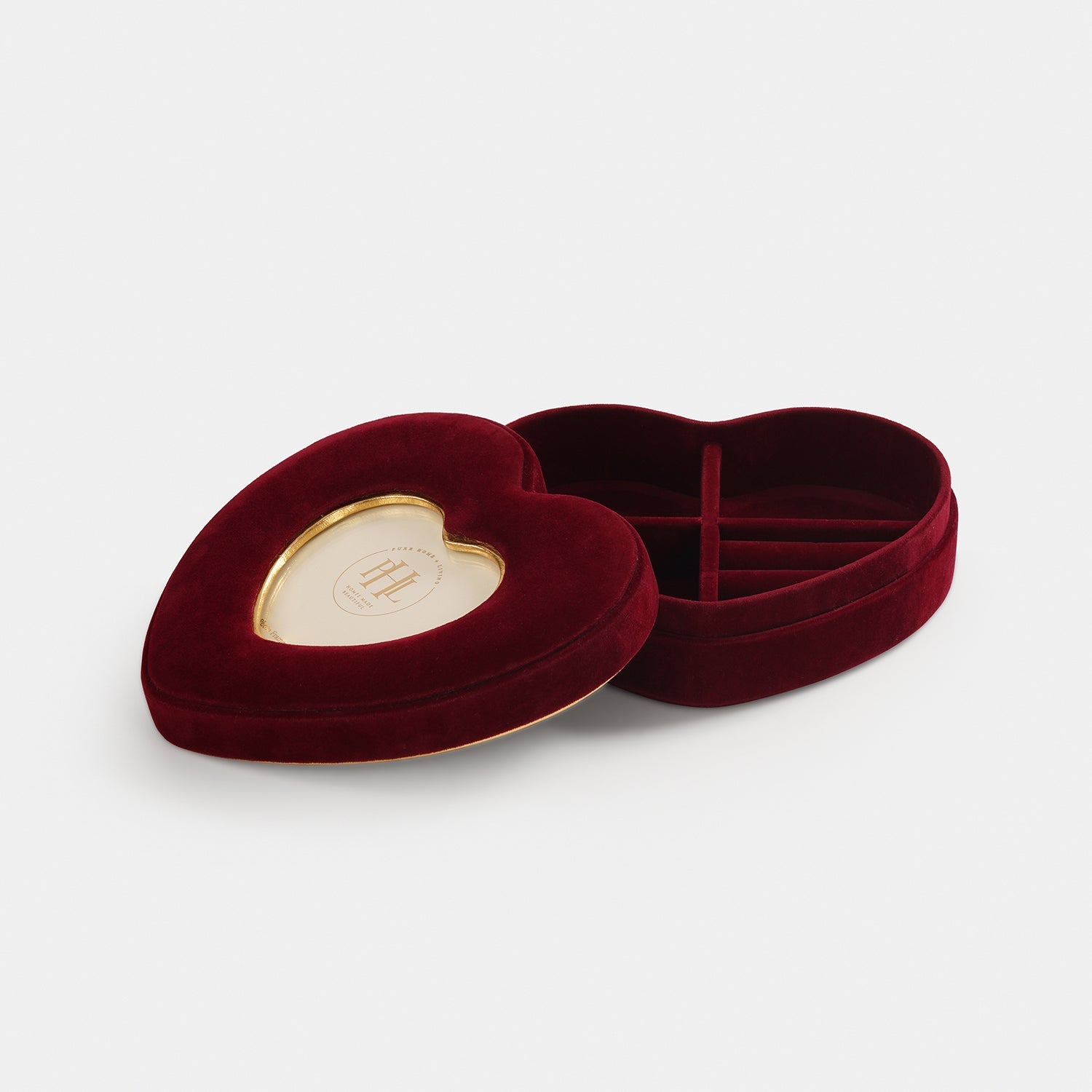 Red Heart Shaped Faux Leather Box