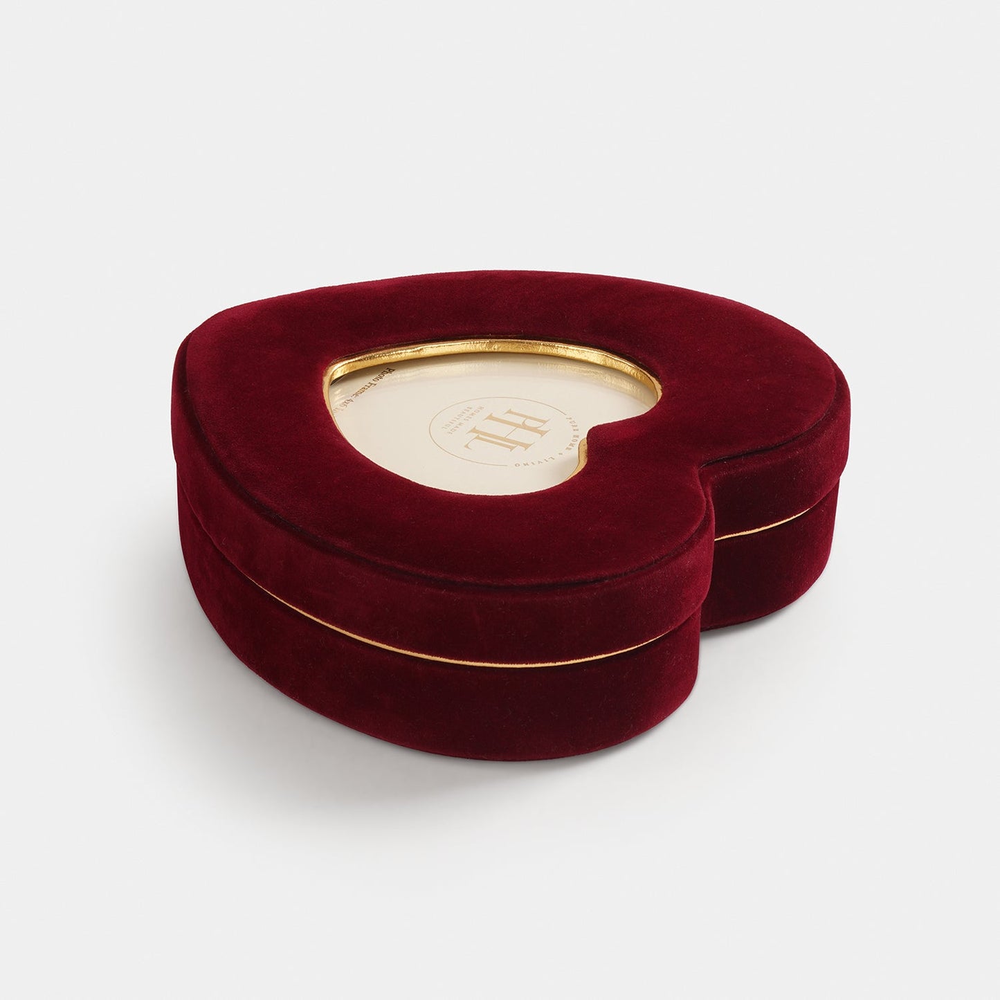 Red Heart Shaped Faux Leather Box