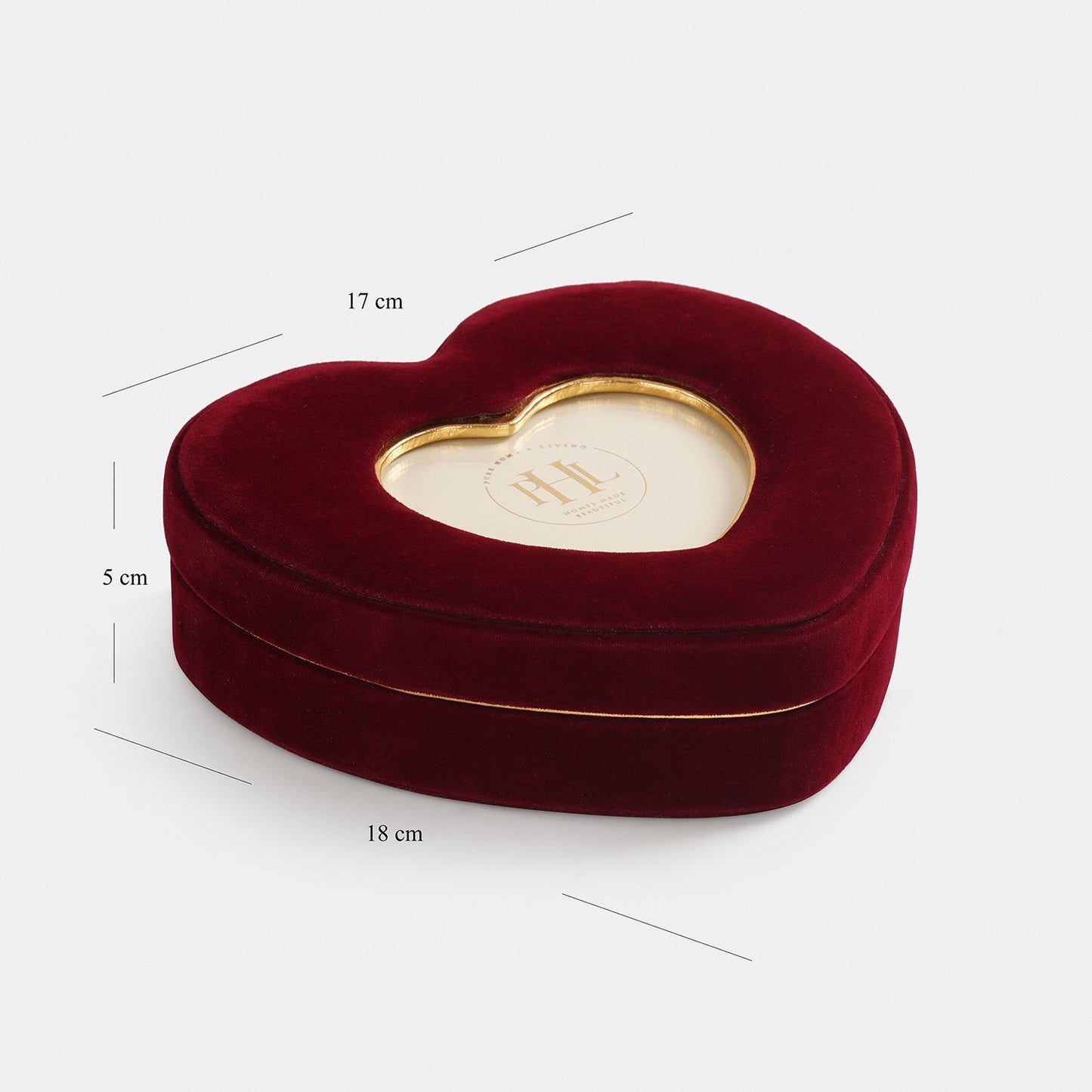 Red Heart Shaped Faux Leather Box