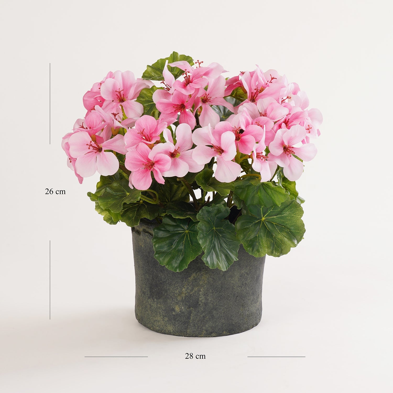 Light Pink Artificial Begonia Potted Plant