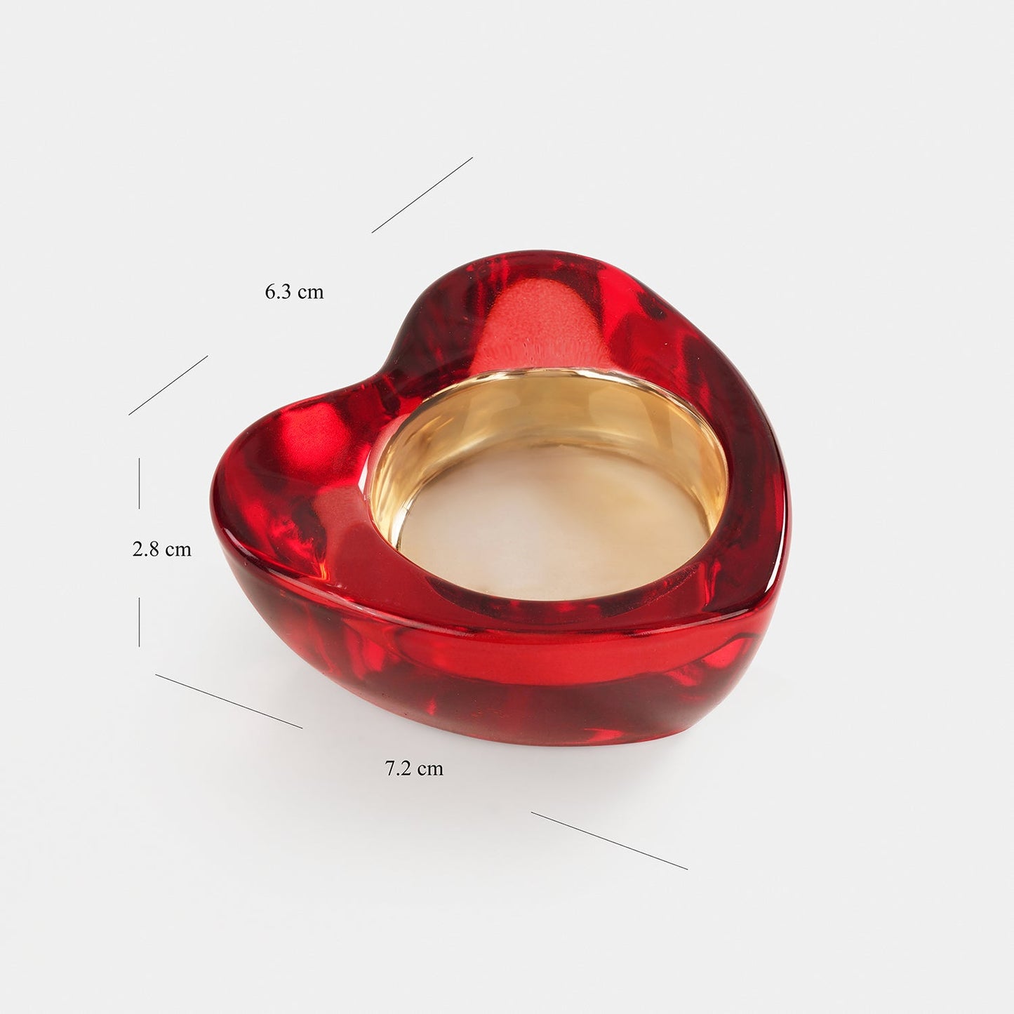 Set of 3 Heart Shaped Tealight Holders