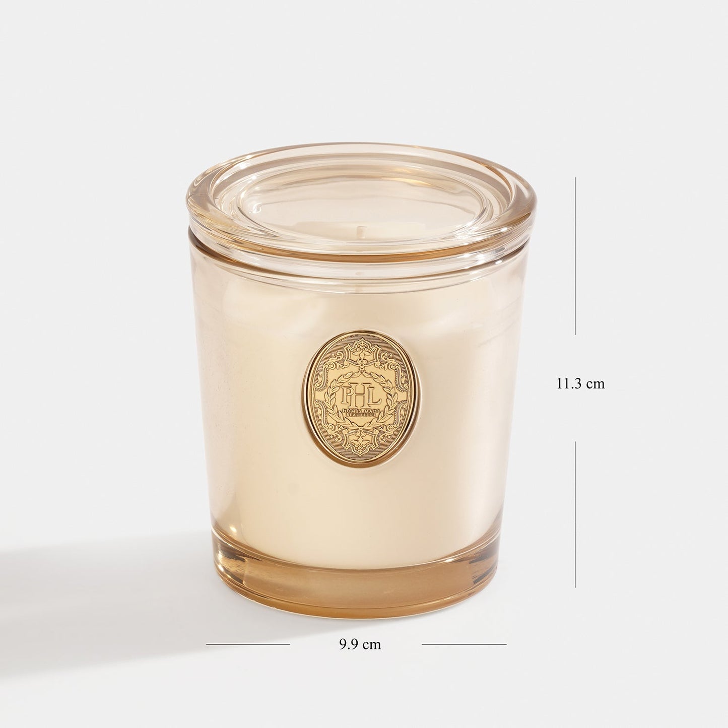 Royal Oud Scented Wax Filled Glass Candle Jar - Light Amber
