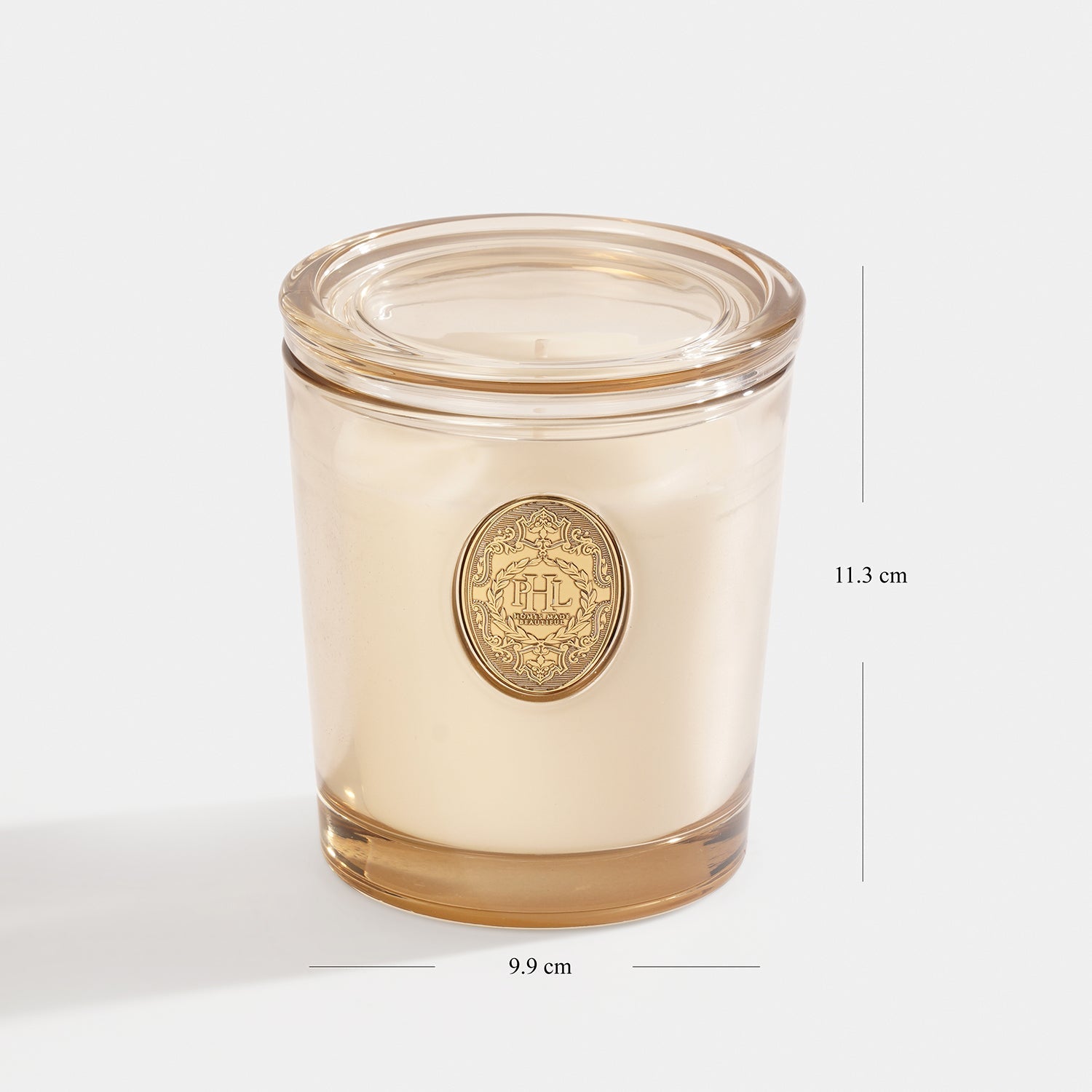 Royal Oud Scented Wax Filled Glass Candle Jar - Light Amber