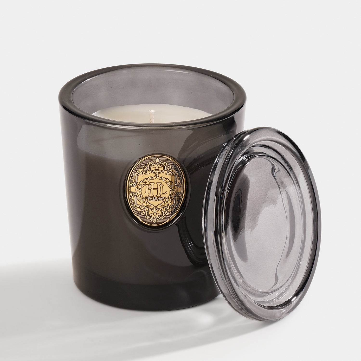 Neroli Scented Wax Filled Glass Candle Jar -Black