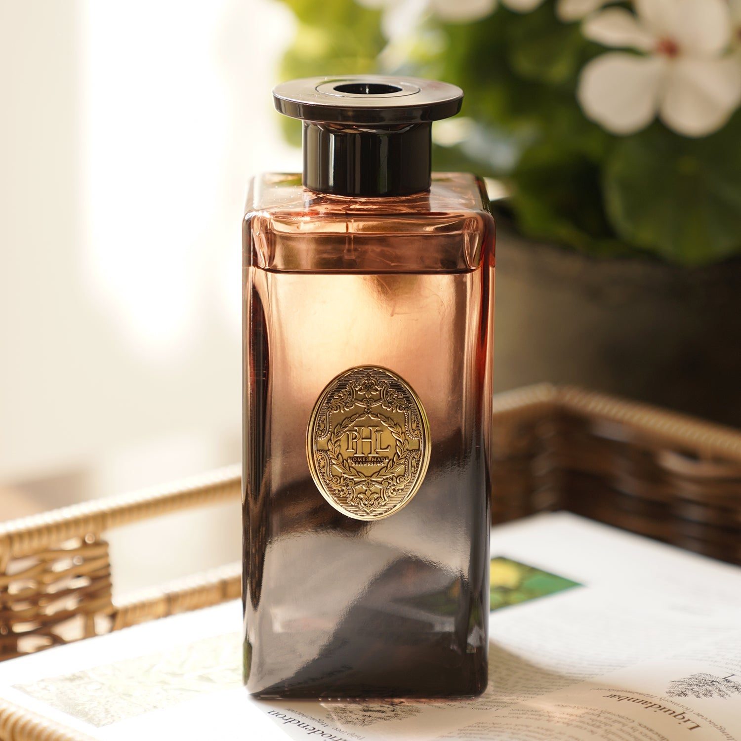 Oud Exotique Glass Reed Diffuser - Amber Black