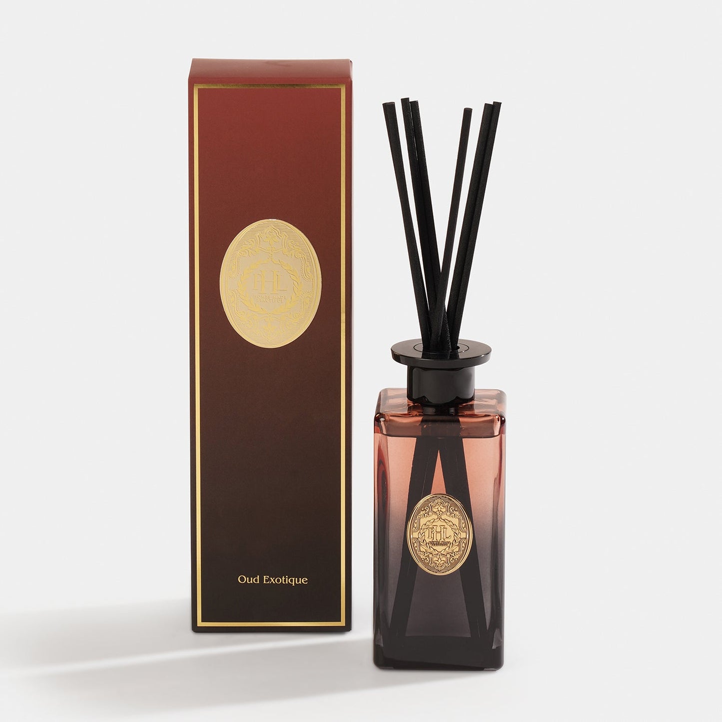 Oud Exotique Glass Reed Diffuser - Amber Black