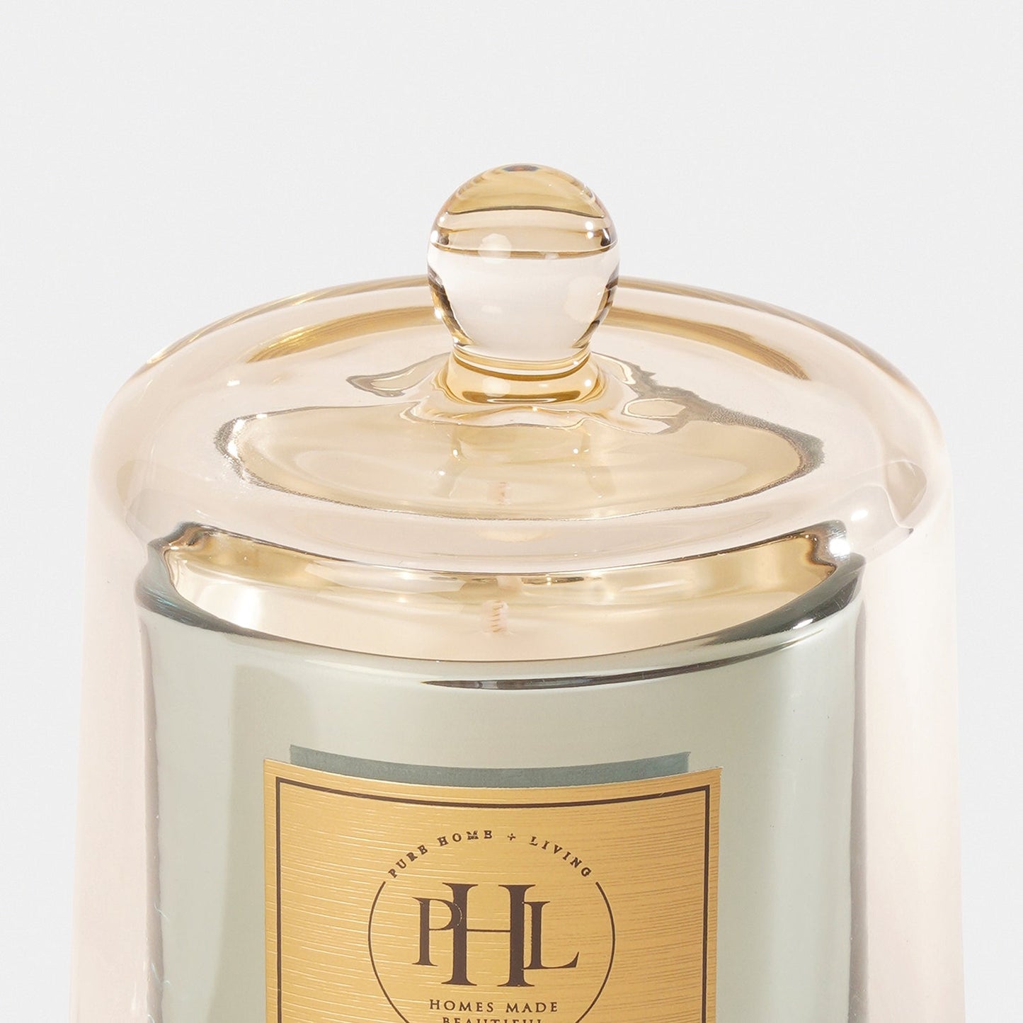Neroli Scented Bell Jar Glass Candle - Light Blue