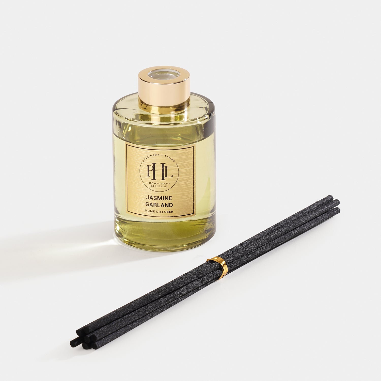 Jasmine Garland Glass Reed Diffuser - Light Green