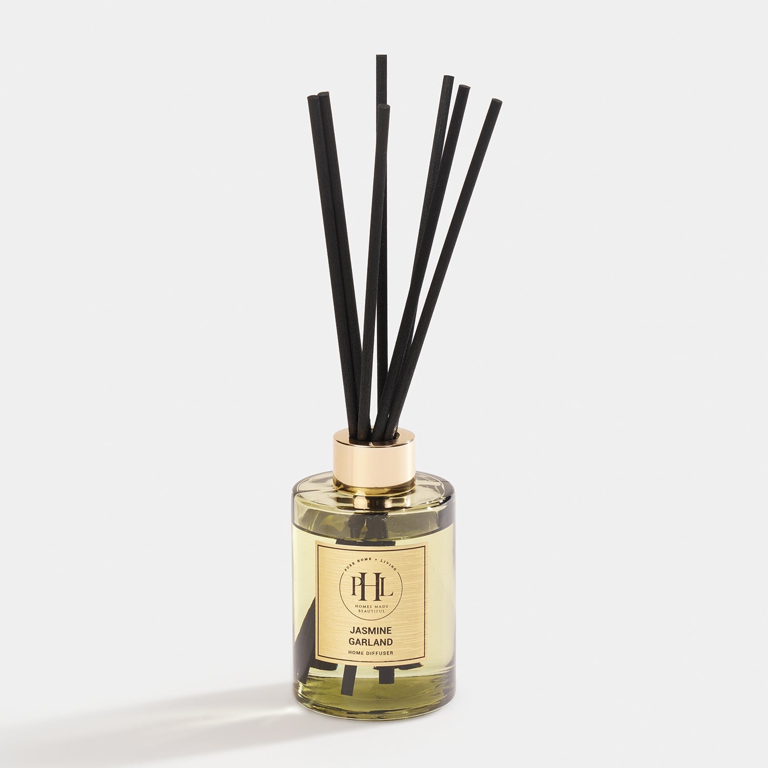 Jasmine Garland Glass Reed Diffuser - Light Green