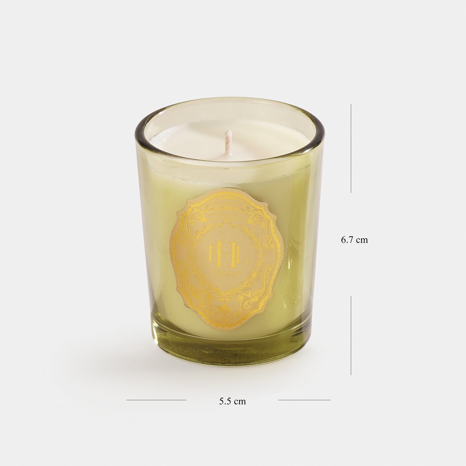 Set of 2 Light Green Jasmine Garland Scented Wax Filled Jar Candle and Diffuser