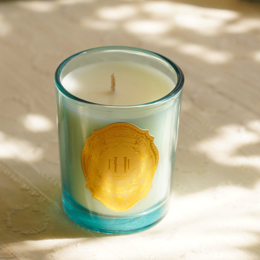 Set of 2 Light Blue Neroli Scented Wax Filled Jar Candle and Diffuser