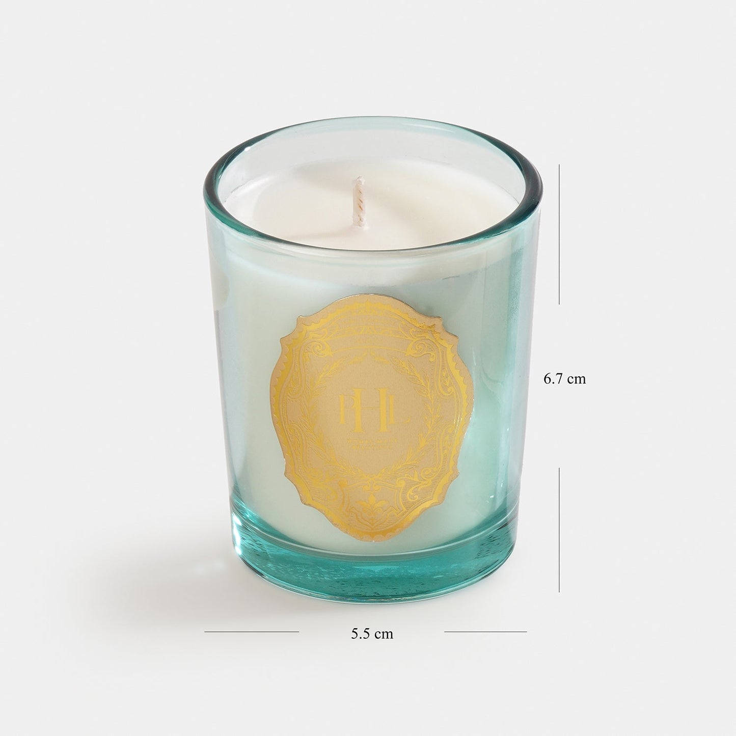 Set of 2 Light Blue Neroli Scented Wax Filled Jar Candle and Diffuser
