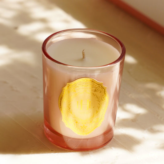 Set of 2 Light Pink Rose and Summer Berry Scented Wax Filled Jar Candle and Diffuser
