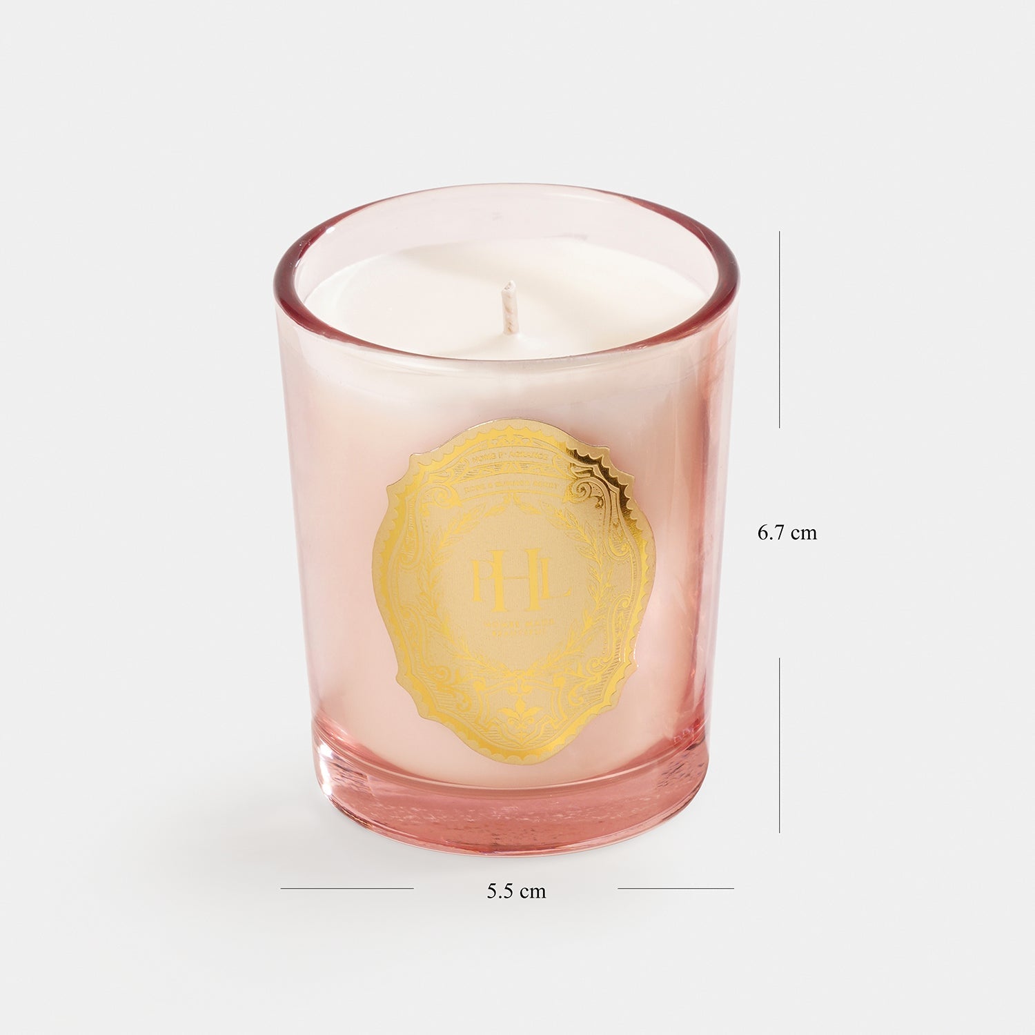 Set of 2 Light Pink Rose and Summer Berry Scented Wax Filled Jar Candle and Diffuser