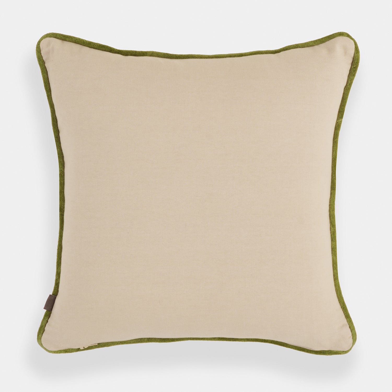 Beige Garlic Motif Embroidered Cushion Cover