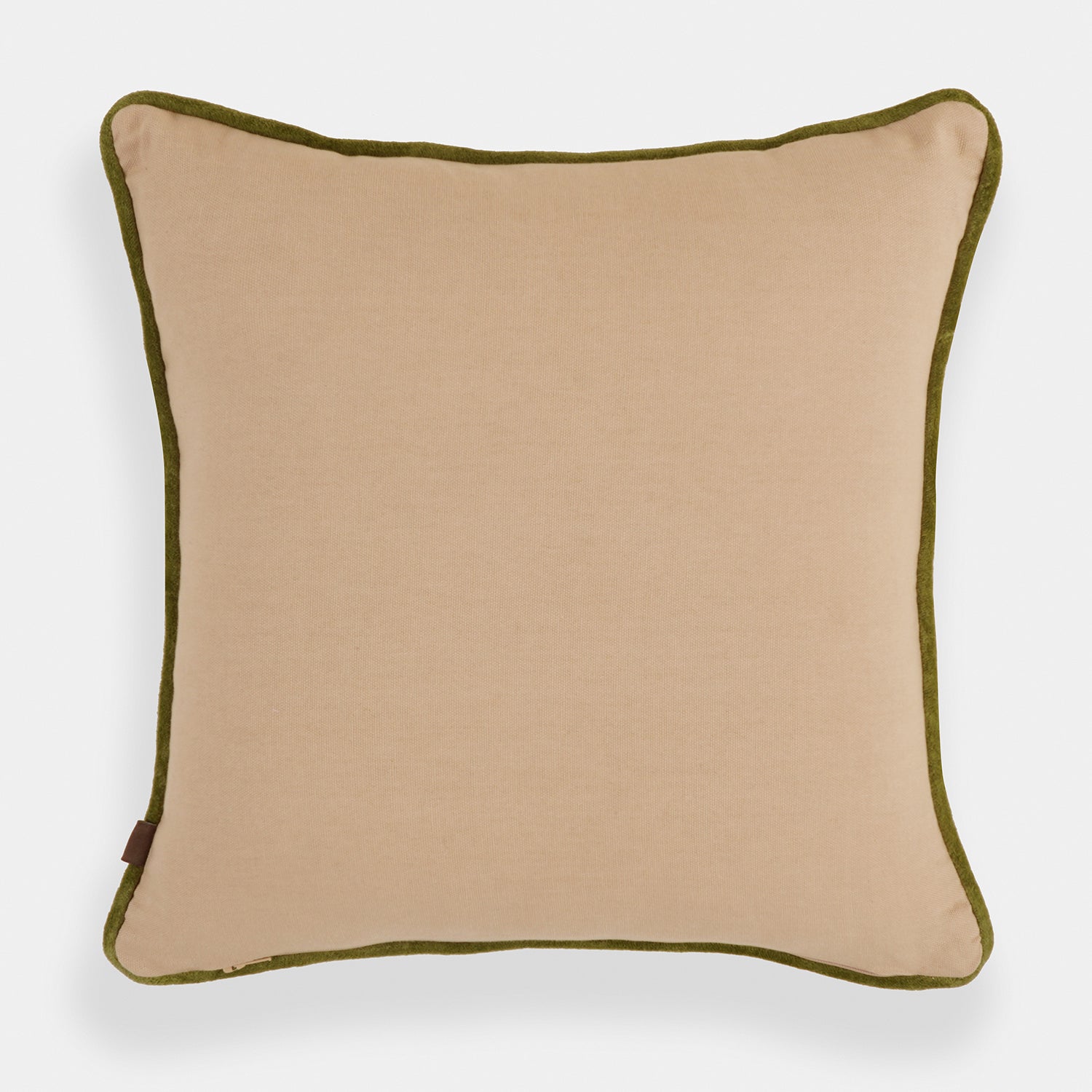 Beige Lemon Embroidery Velvet Cushion Cover