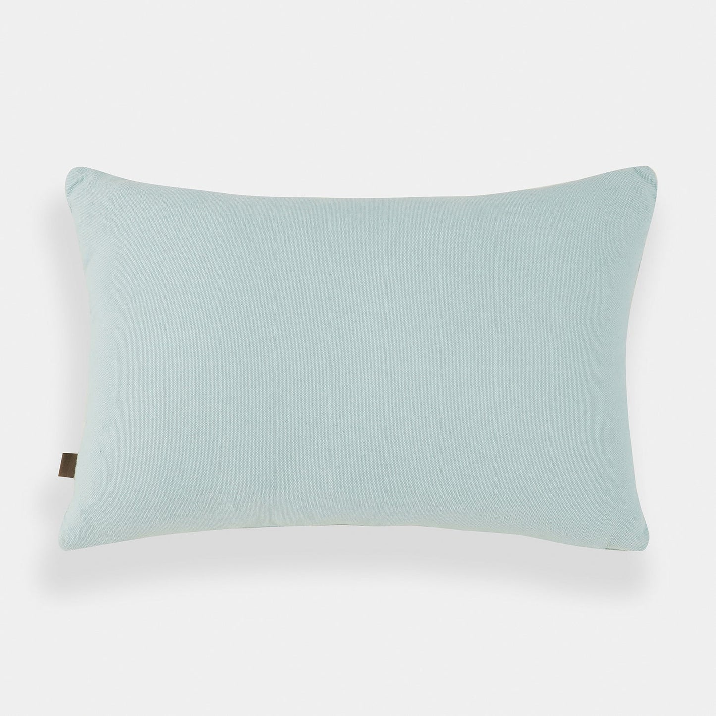 Blue Palm Embroidered Velvet Cushion Cover