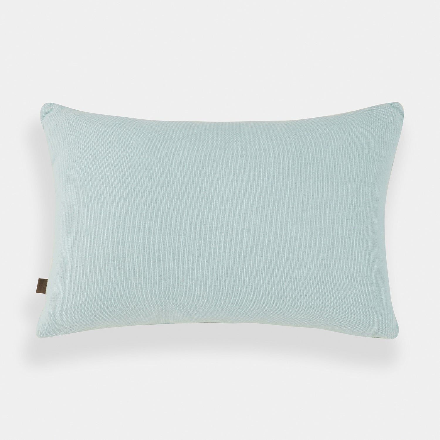 Blue Palm Embroidered Velvet Cushion Cover