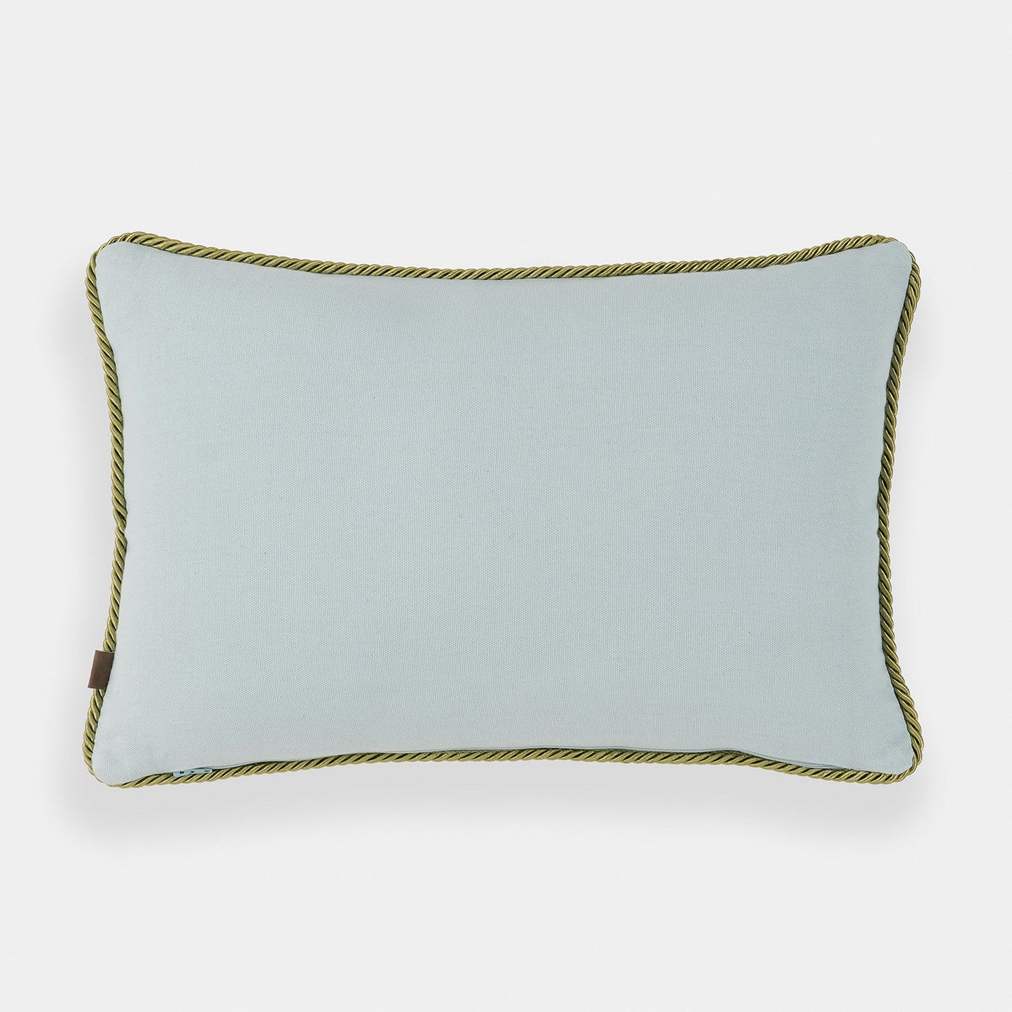 Blue Floral Embroidered Velvet Cushion Cover