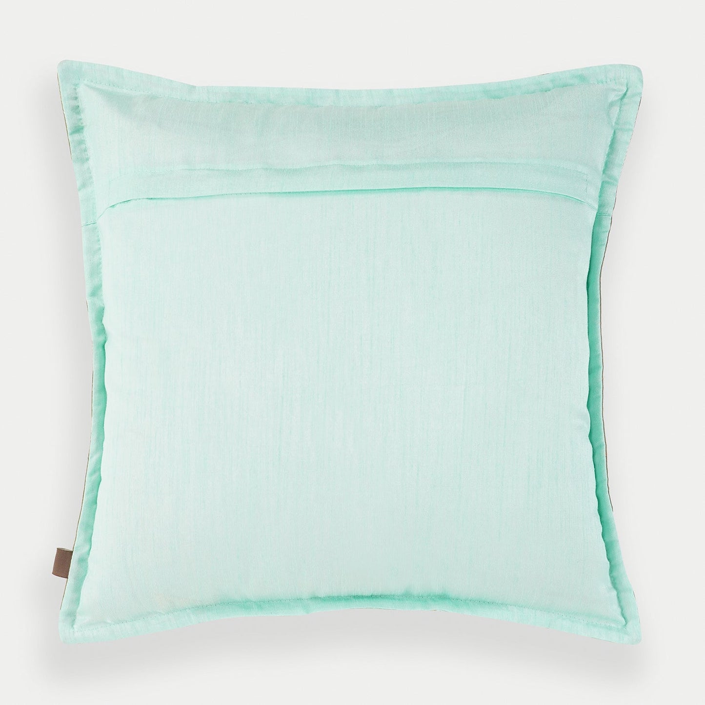 Blue Floral Embroidered Cushion Cover
