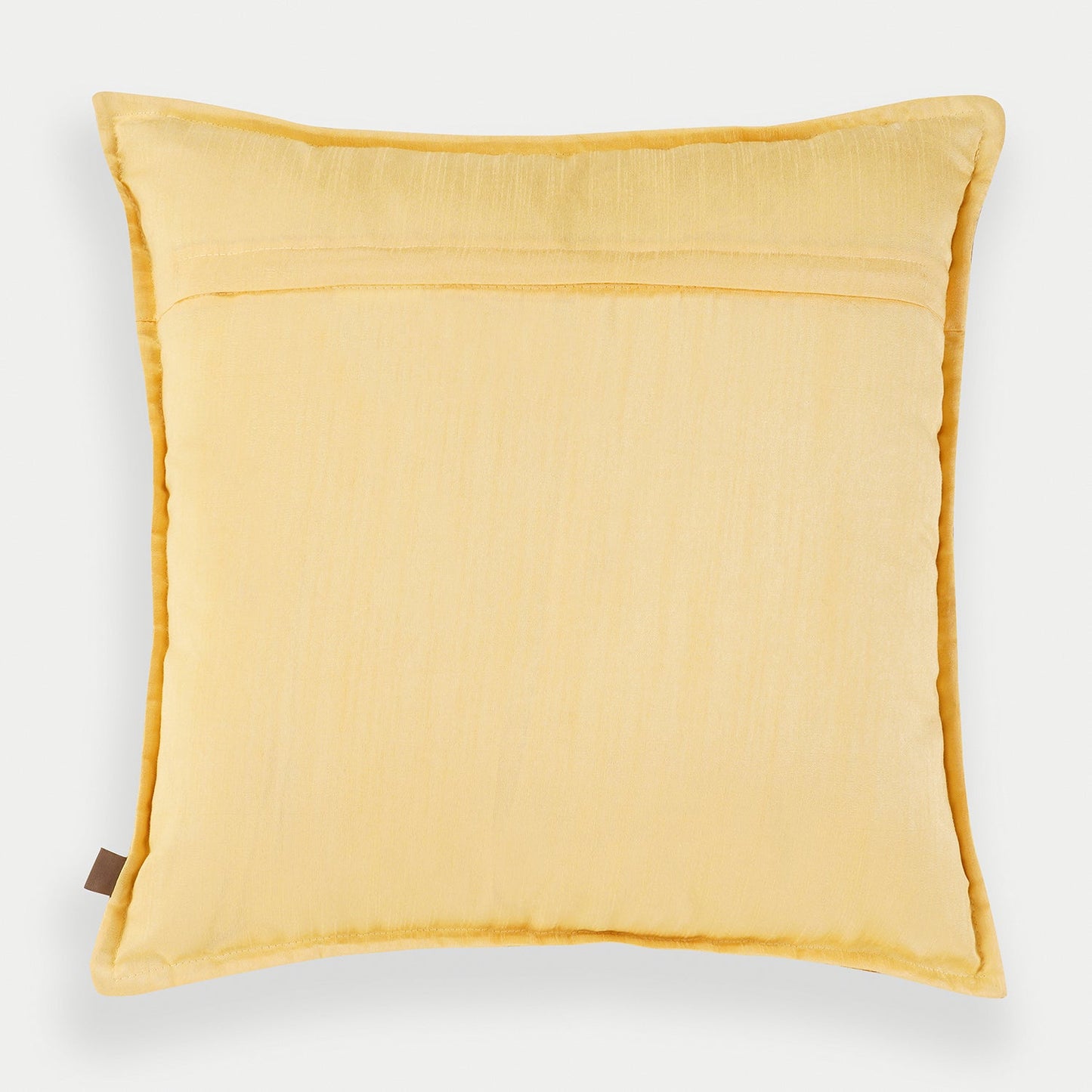 Yellow Floral Embroidered Cushion Cover