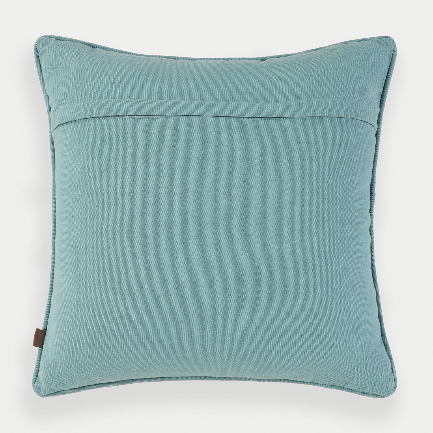 Blue Geometric Embroidered Cushion Cover