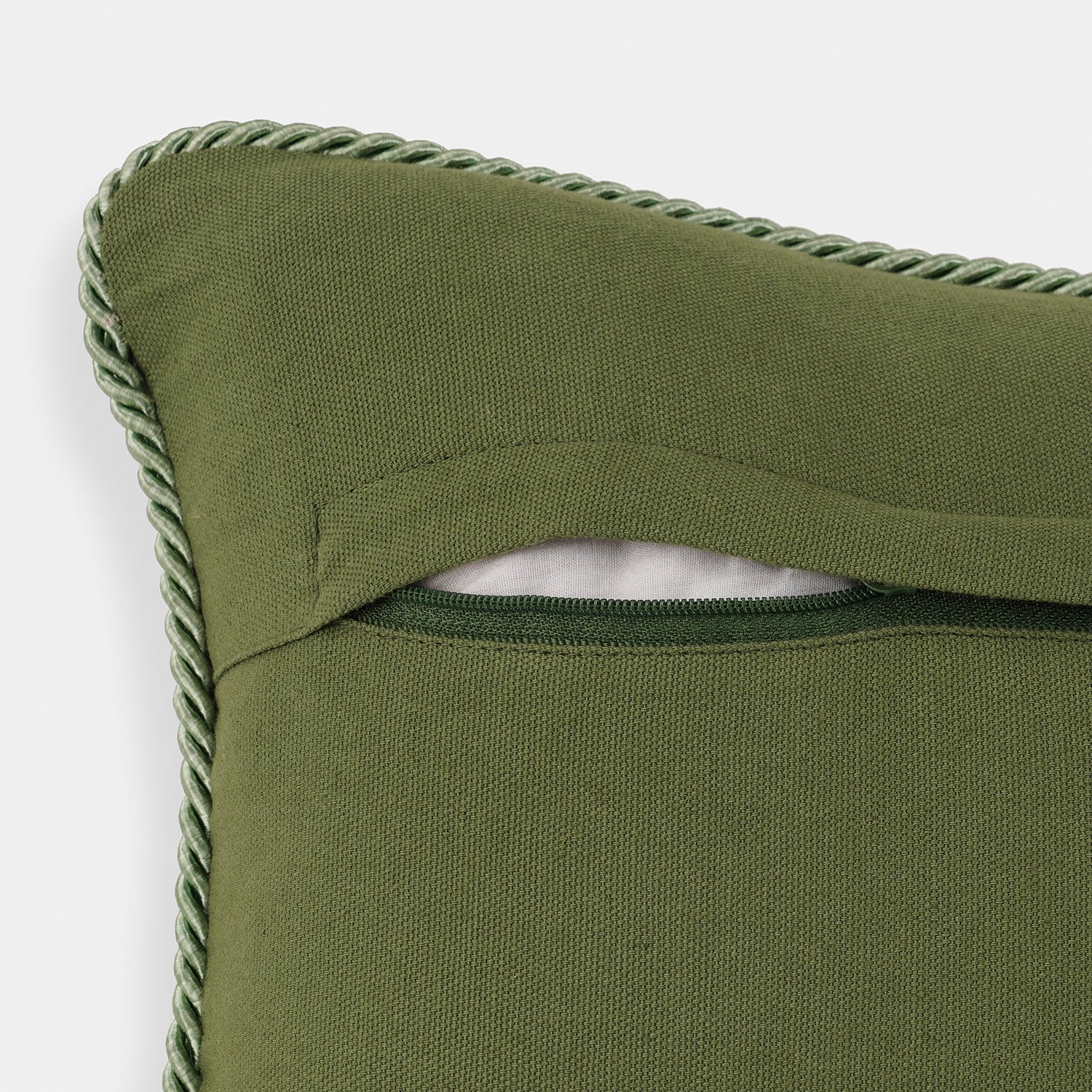 Ivory Floral Embroidered Velvet Cushion Cover