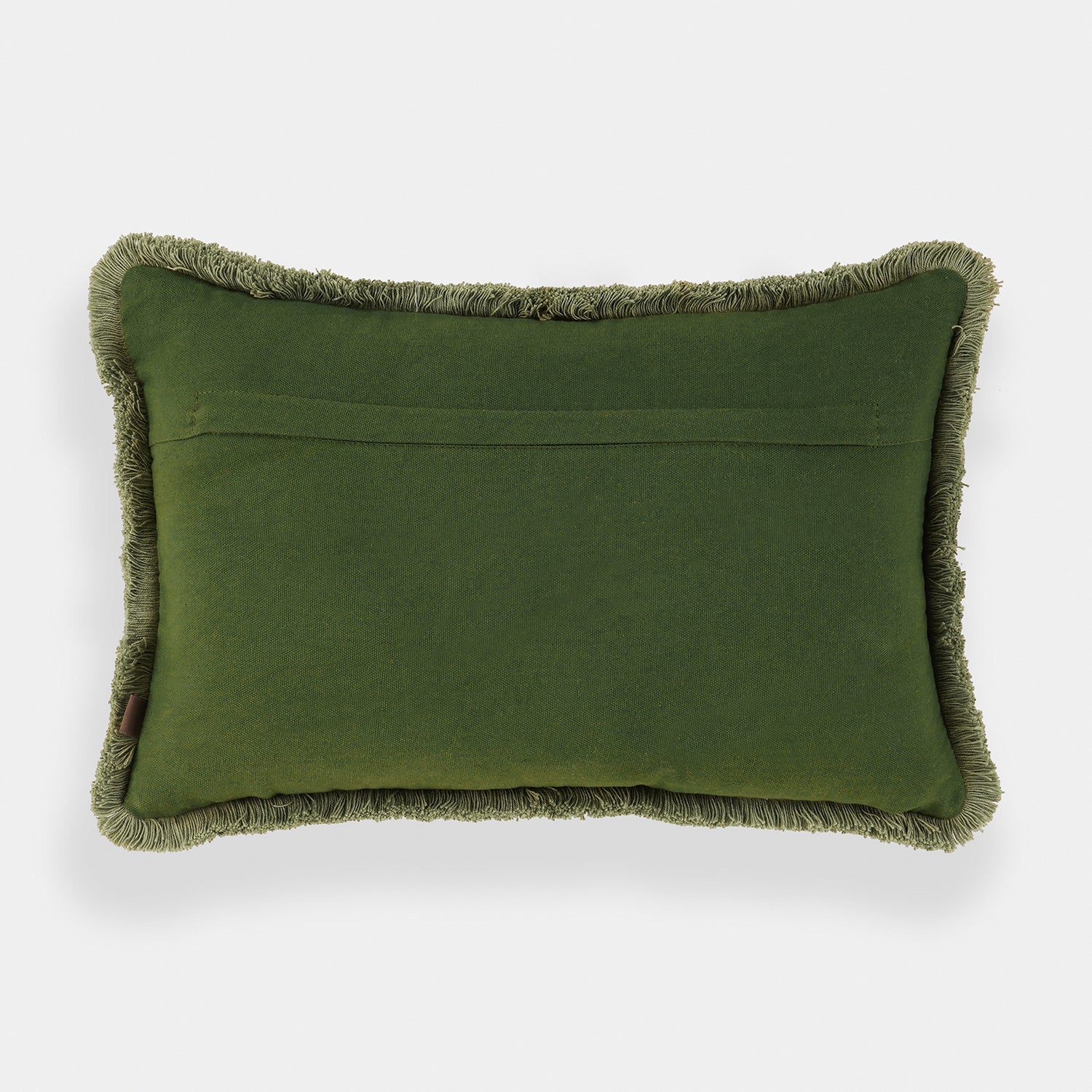 Green Palm Embroidered Cushion Cover