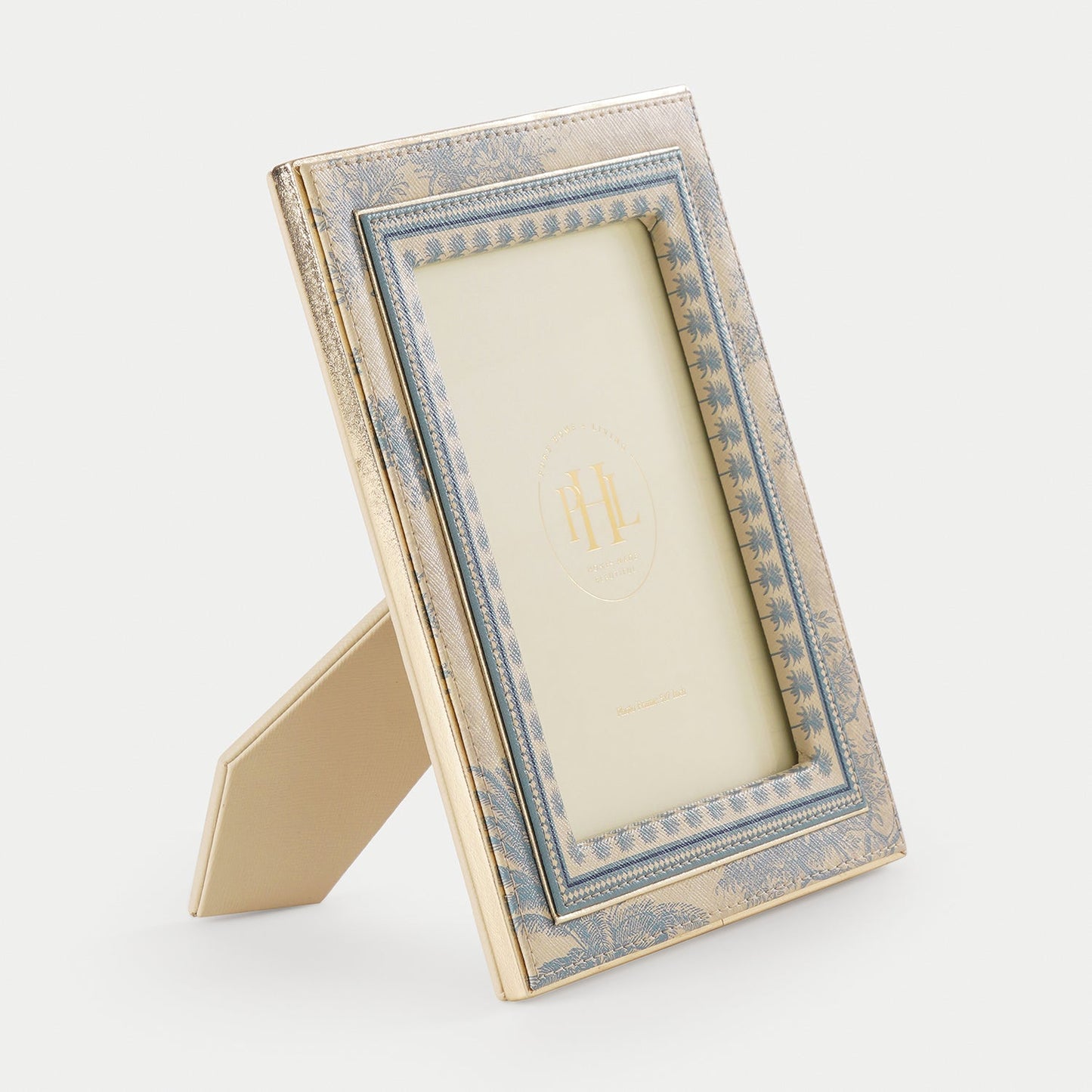 Blue Varena Faux Leather Photo Frame - Large