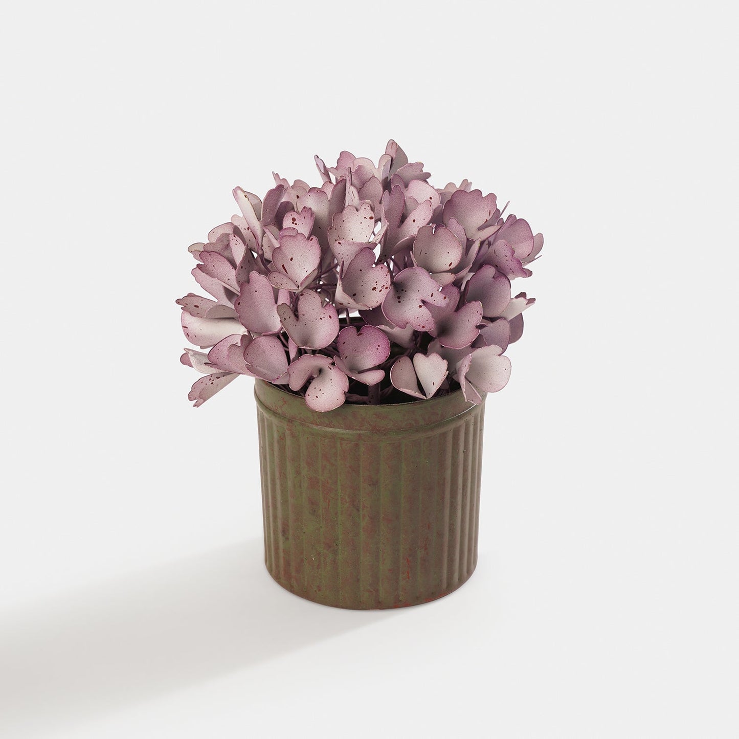 Purple Hydrangea Metal Plant