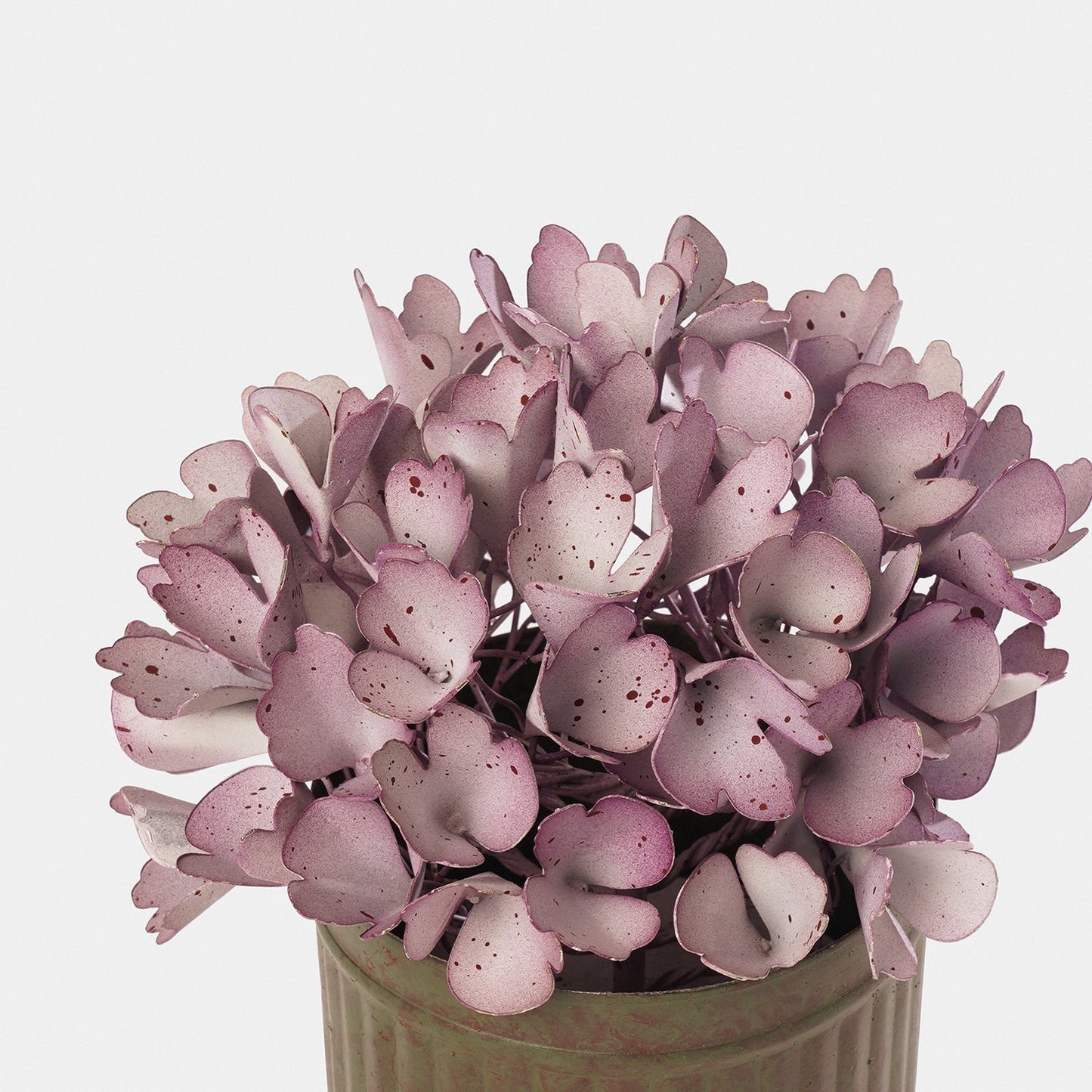 Purple Hydrangea Metal Plant