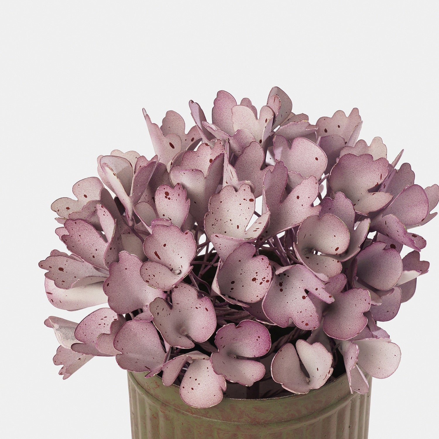 Purple Hydrangea Metal Plant