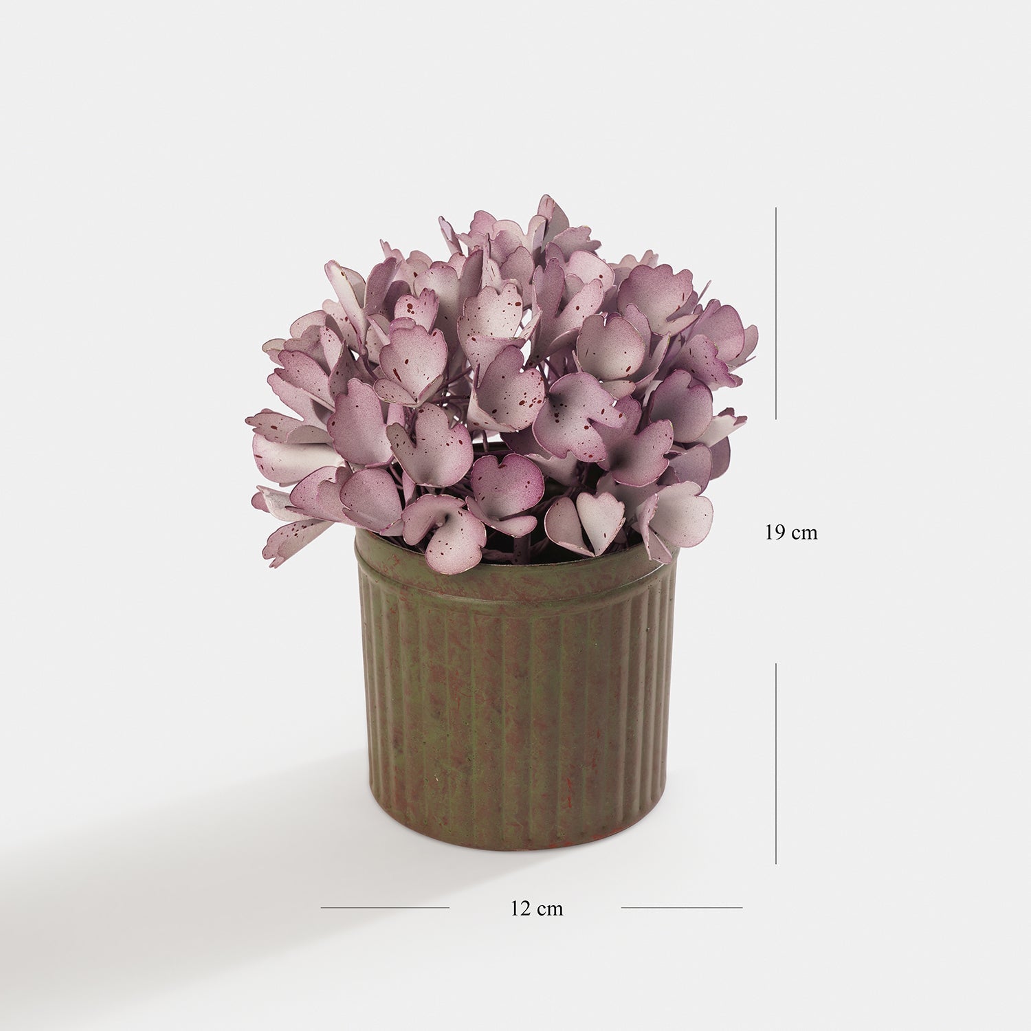 Purple Hydrangea Metal Plant