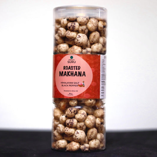 【SURU】 Himalayan Salt & Black Pepper Roasted Makhana｜ヒマラヤソルト＆ブラックペッパー ローストマカナ（ハスの実）｜90g