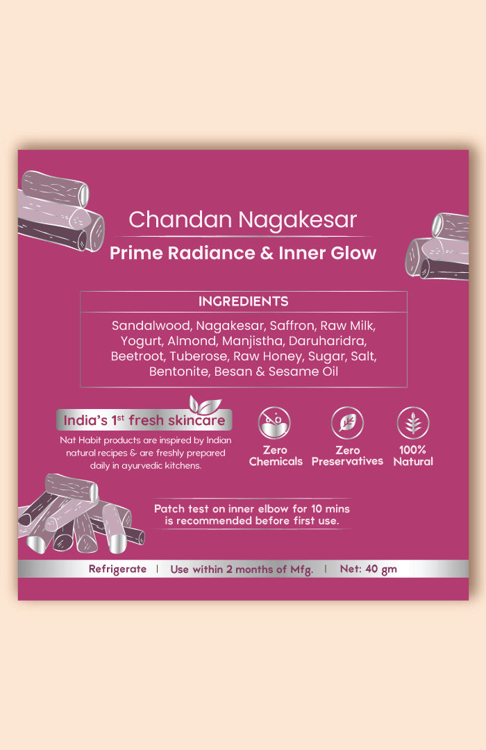 Fresh Chandan Nagakesar Radiance Lepa Face Pack 40g × 2